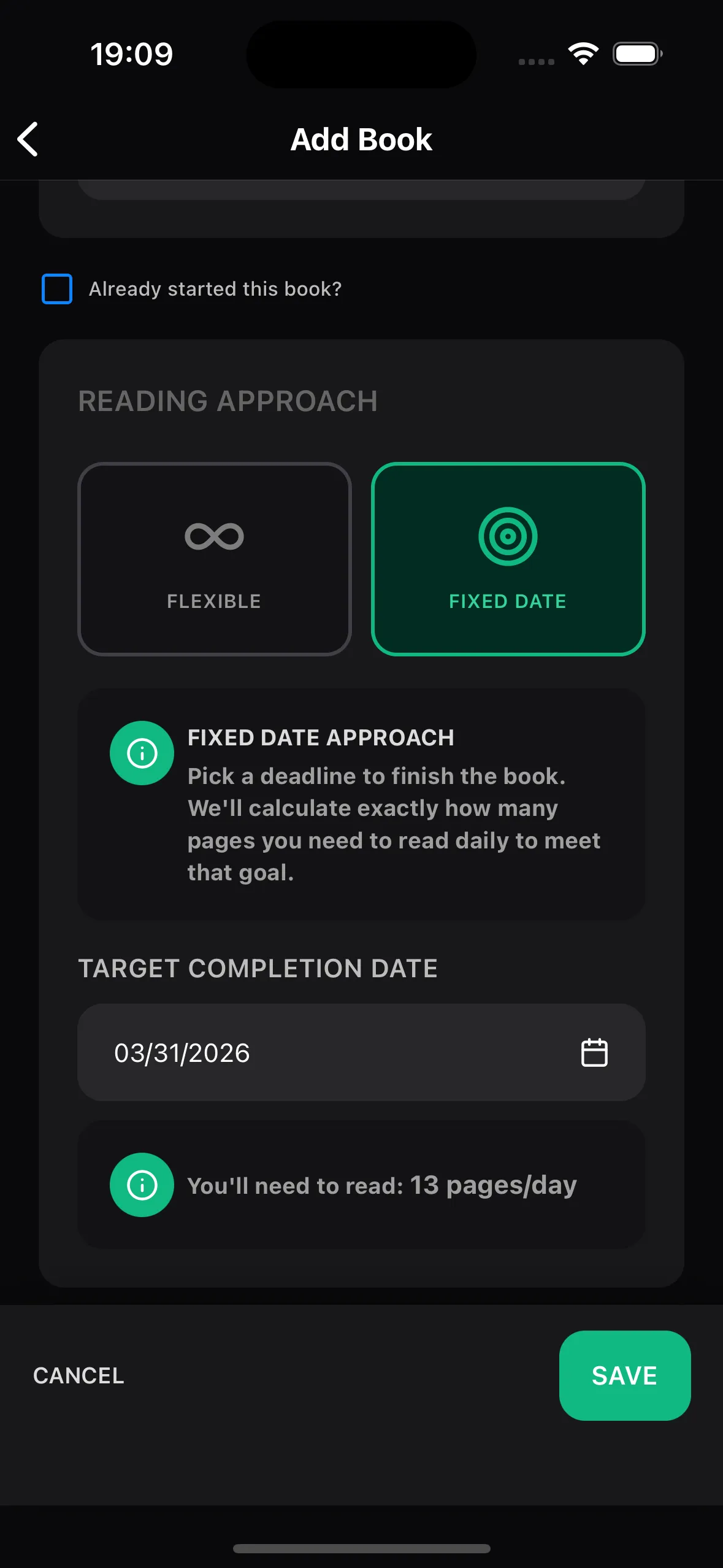 Finish by Date – Set a deadline, we do the math