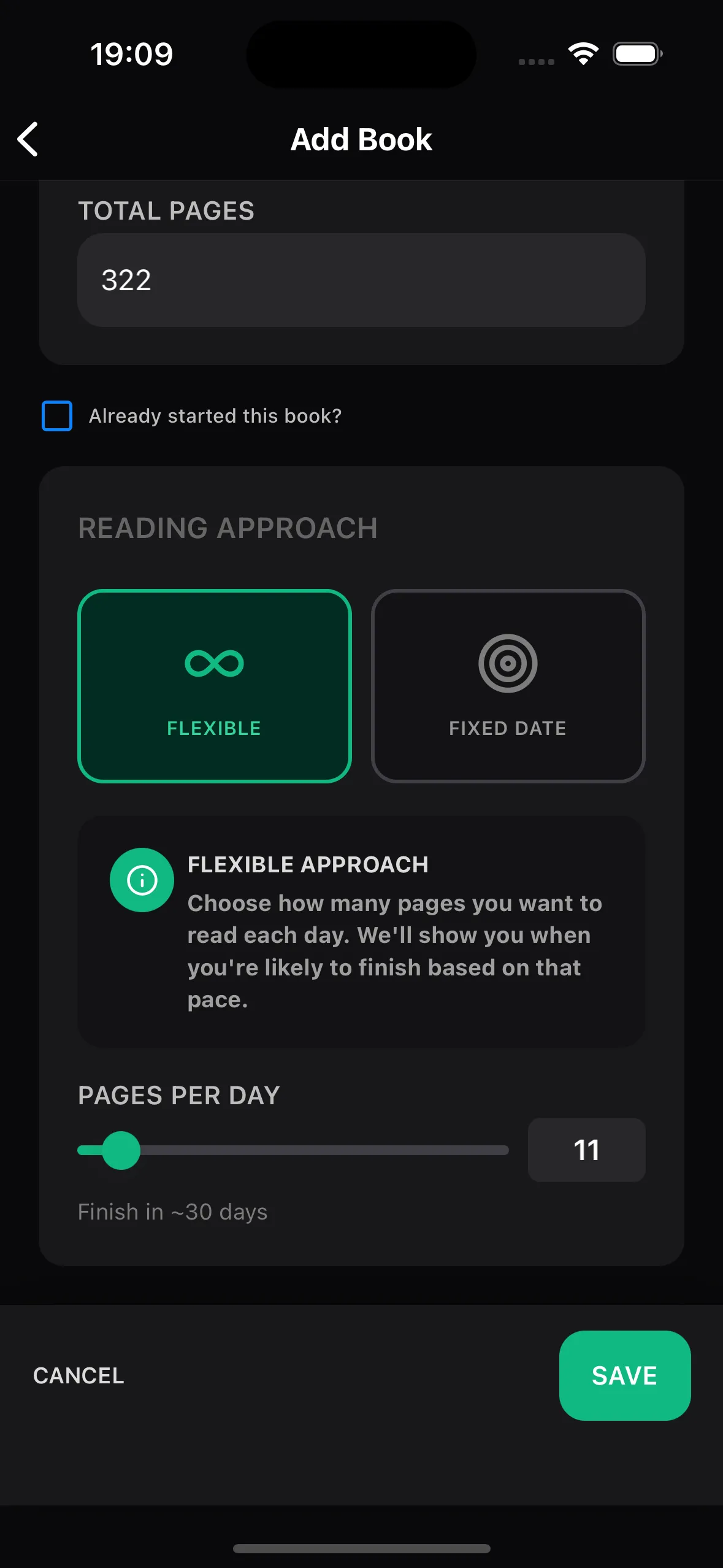 Flexible Pace – Set your own daily goal