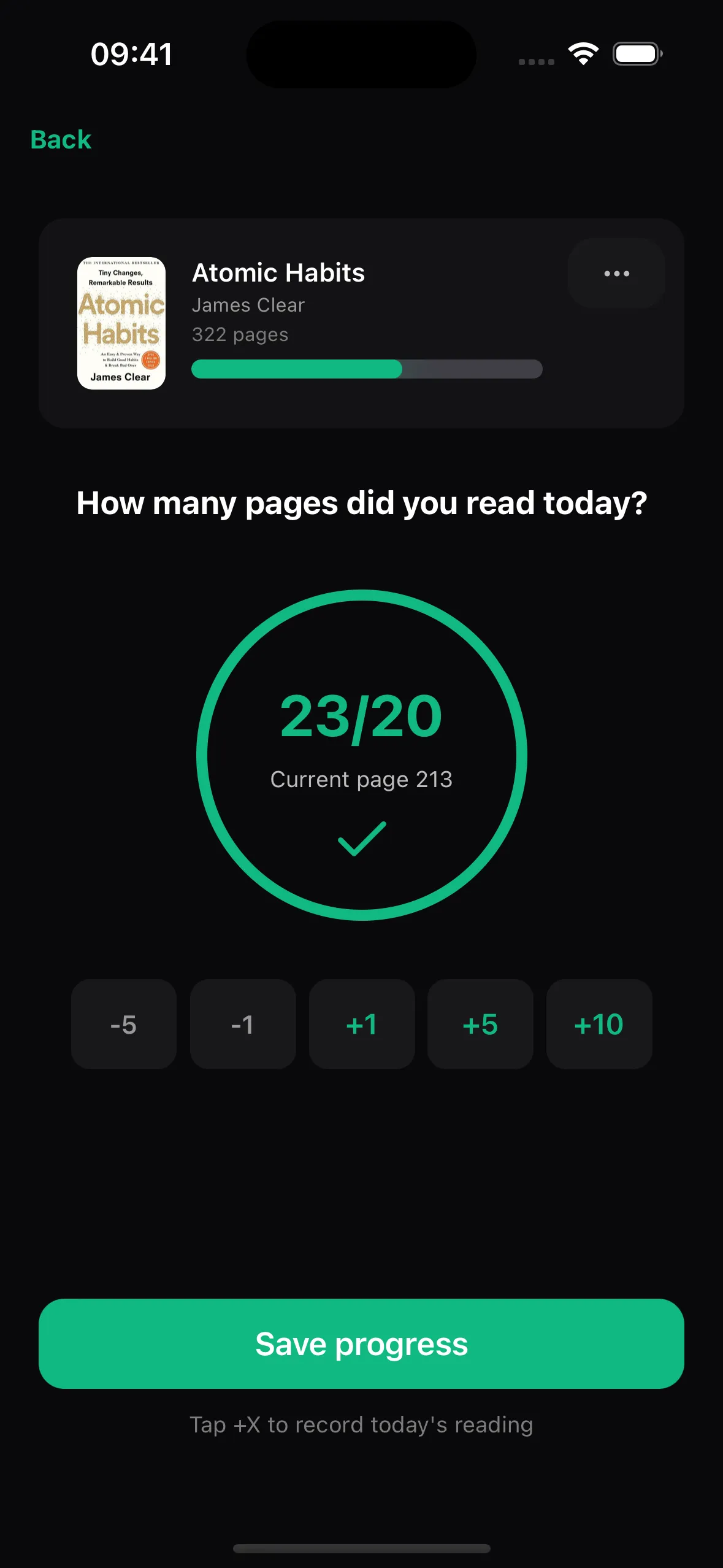 Log progress
